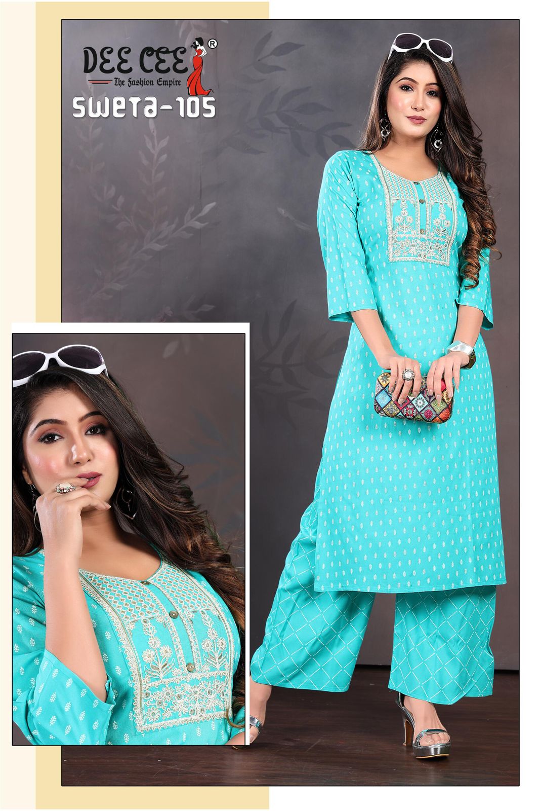 Deecee Sweta Rayon Printed Embroidery Kurti With Bottom Catalog
